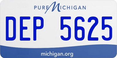 MI license plate DEP5625