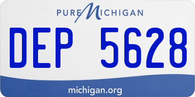 MI license plate DEP5628