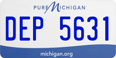 MI license plate DEP5631