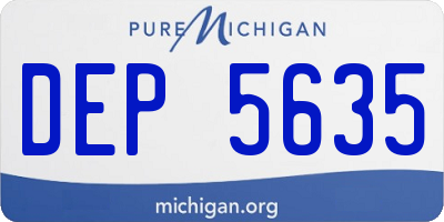 MI license plate DEP5635
