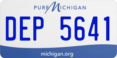 MI license plate DEP5641