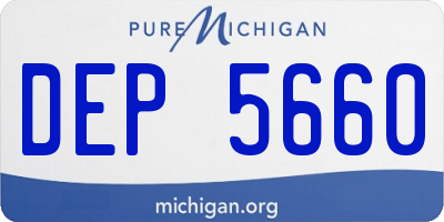MI license plate DEP5660