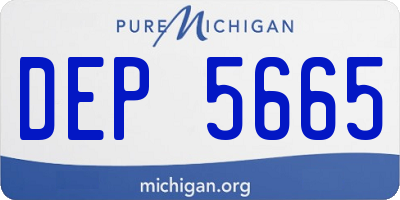 MI license plate DEP5665