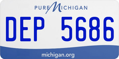 MI license plate DEP5686