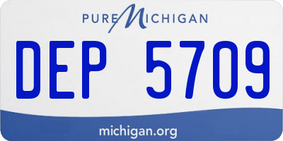 MI license plate DEP5709