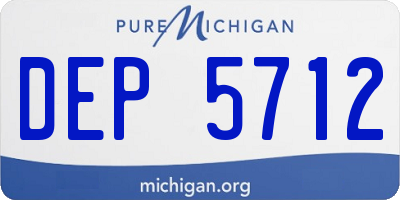 MI license plate DEP5712