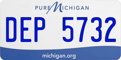 MI license plate DEP5732