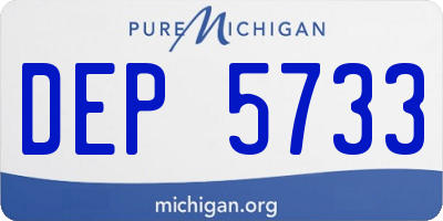 MI license plate DEP5733
