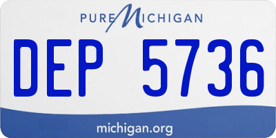 MI license plate DEP5736