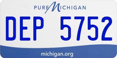 MI license plate DEP5752
