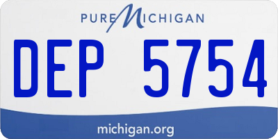 MI license plate DEP5754