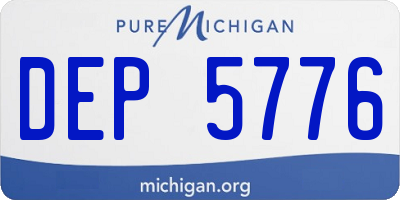 MI license plate DEP5776