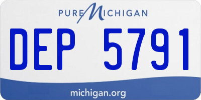 MI license plate DEP5791