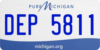 MI license plate DEP5811