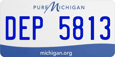 MI license plate DEP5813