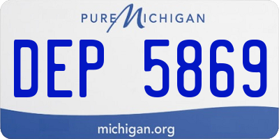 MI license plate DEP5869