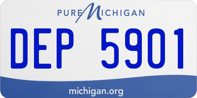 MI license plate DEP5901