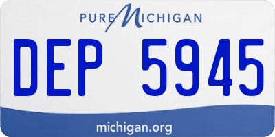 MI license plate DEP5945
