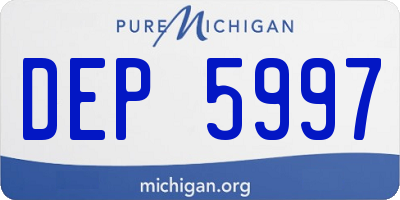 MI license plate DEP5997