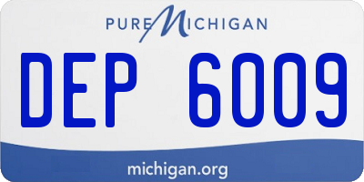 MI license plate DEP6009
