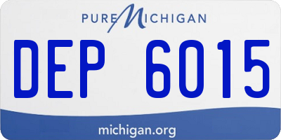 MI license plate DEP6015