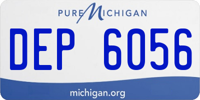 MI license plate DEP6056