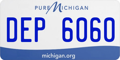MI license plate DEP6060