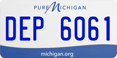 MI license plate DEP6061