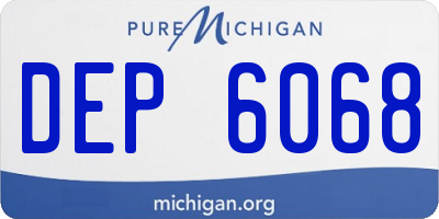 MI license plate DEP6068