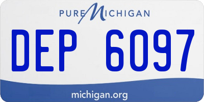 MI license plate DEP6097