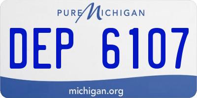 MI license plate DEP6107