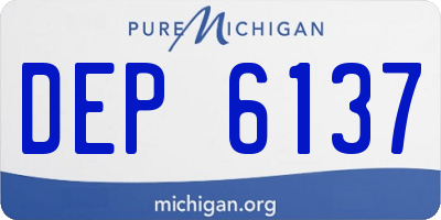 MI license plate DEP6137