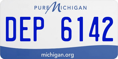 MI license plate DEP6142