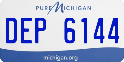 MI license plate DEP6144