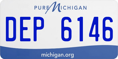 MI license plate DEP6146