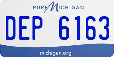 MI license plate DEP6163