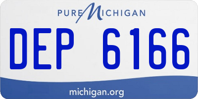 MI license plate DEP6166