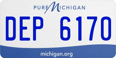 MI license plate DEP6170