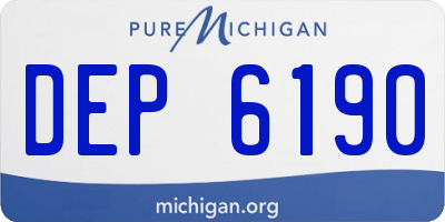MI license plate DEP6190