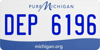 MI license plate DEP6196