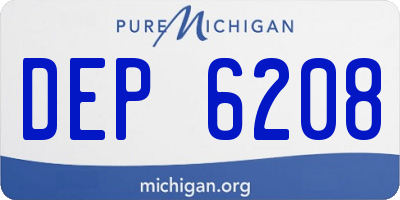 MI license plate DEP6208