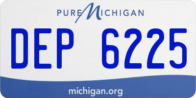 MI license plate DEP6225