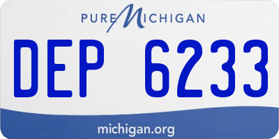 MI license plate DEP6233