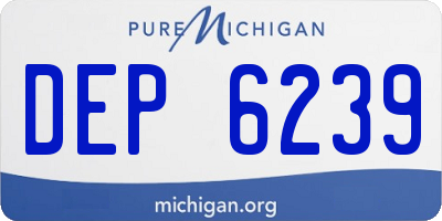 MI license plate DEP6239