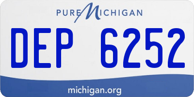 MI license plate DEP6252