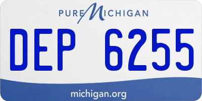MI license plate DEP6255