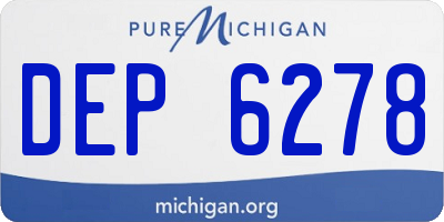 MI license plate DEP6278