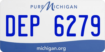 MI license plate DEP6279