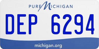MI license plate DEP6294