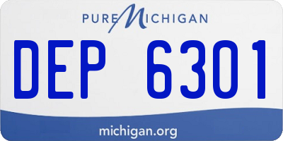 MI license plate DEP6301